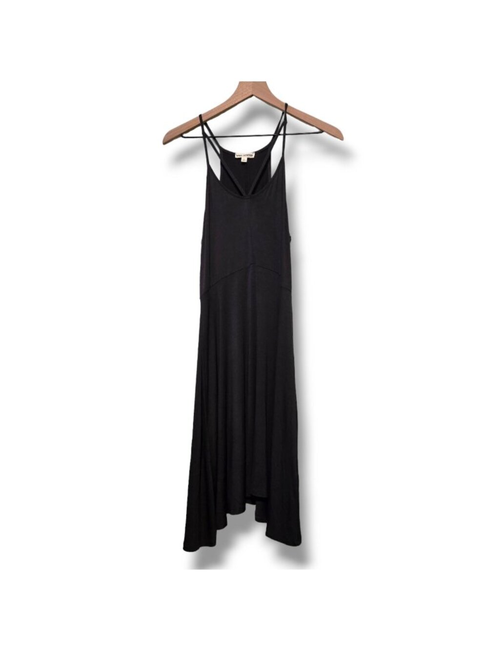 Zenana Outfitters skater dress womens Large Grey strappy knit casual midi